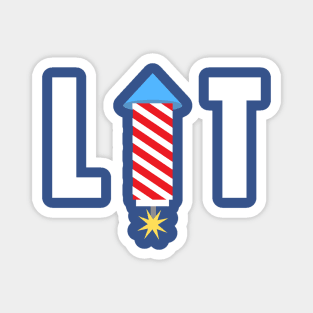 Lit - 4th of July Fireworks Magnet