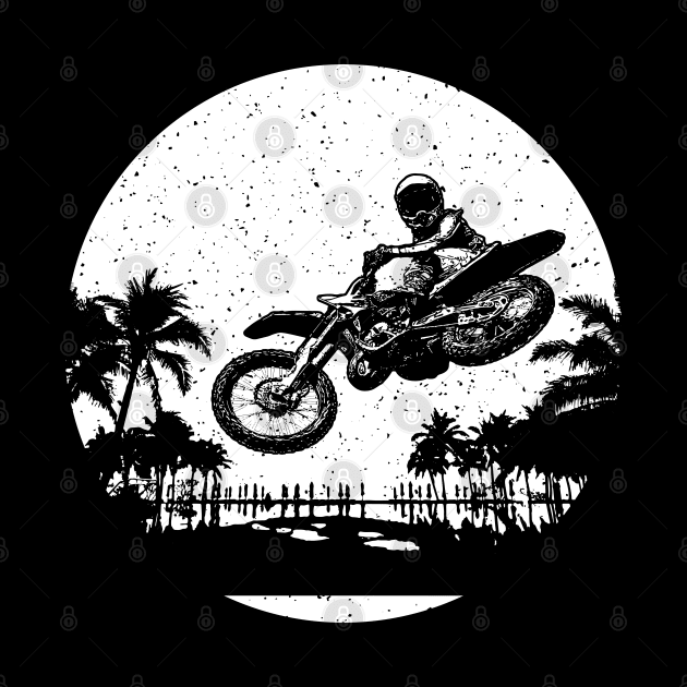 Tropical Motocross with Grunge Effect by CamcoGraphics