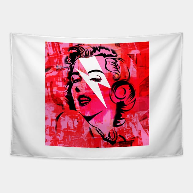 Pink Marilyn Tapestry by morganPASLIER