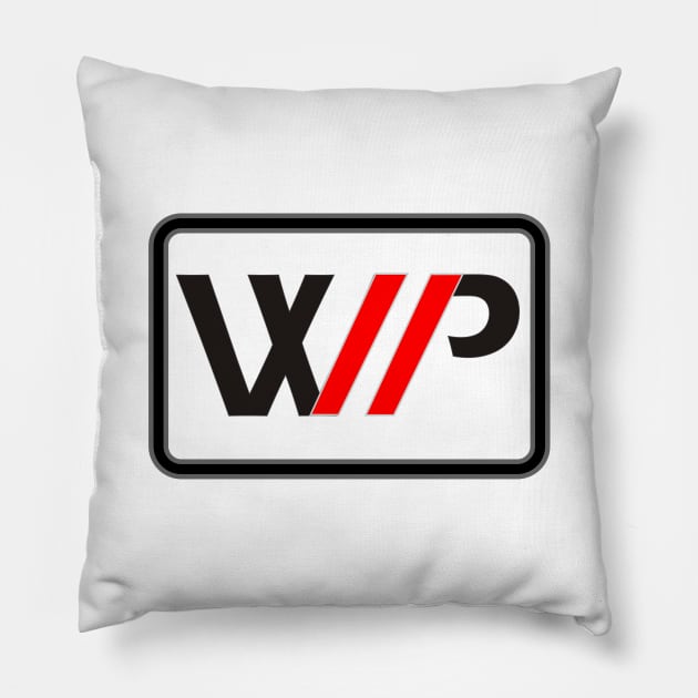 Letter WIIP Pillow by SoftSic Creative