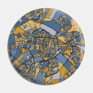 Sofia Map Pattern in Blue & Gold Pin