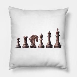 chess pieces triangulation art Pillow