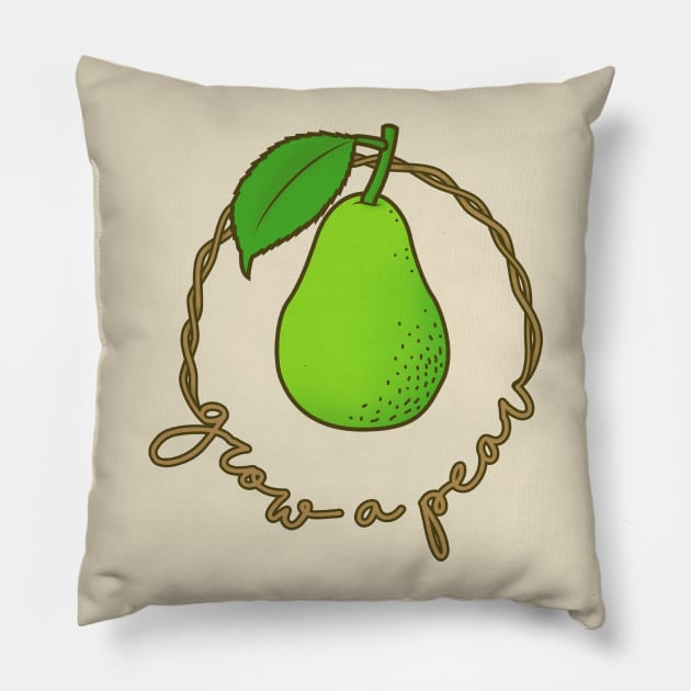 Grow A Pear Pillow by cedownes.design