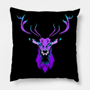 Neon Stag Pillow