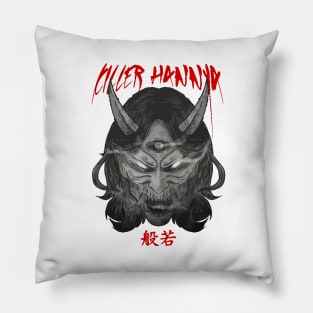 Killer Hannya Black and White Pillow