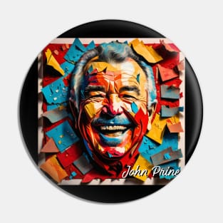 John Prine // Paper Art Pin