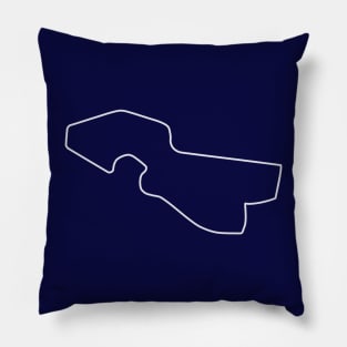 Detroit Belle Isle Circuit [outline] Pillow