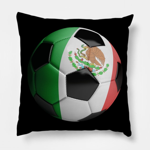Mexico Soccer Ball Pillow by reapolo