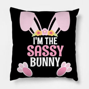 I'm The Sassy Bunny Easter Family Matching Apparel Pillow