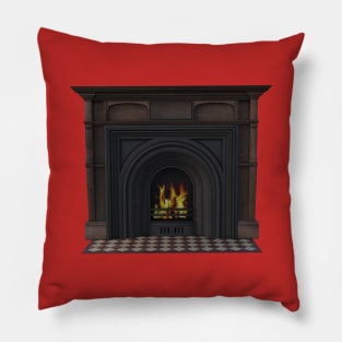 Christmas Fireplace Pillow