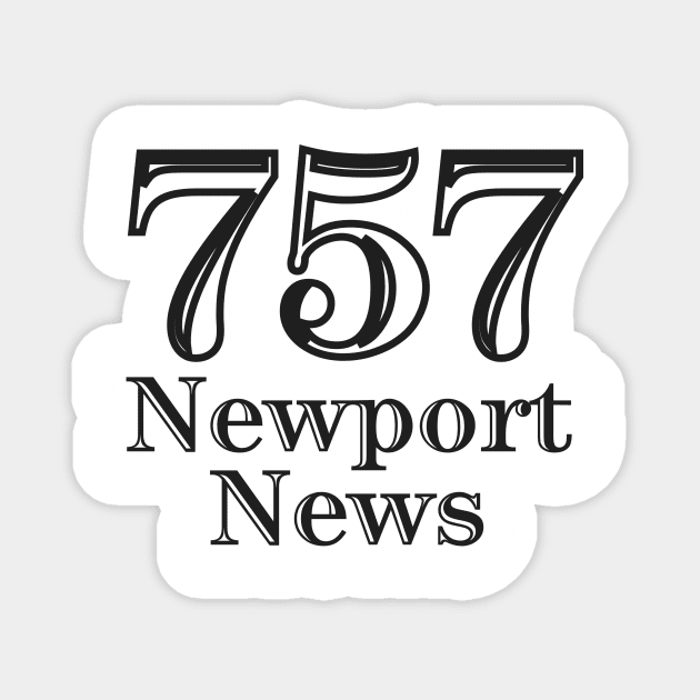 Newport News 757 Virginia USA Magnet by AtlanticFossils