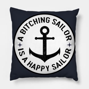 Black Anchor Bitching Sailor Pillow