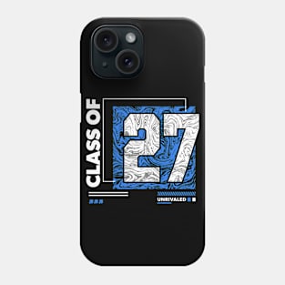 Class of 2027 Urban Streetwear // Graduation Class of '27 Blue Phone Case