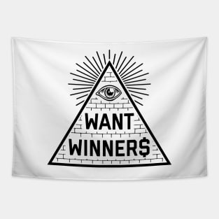 Eye Want Winner$ - White Tapestry