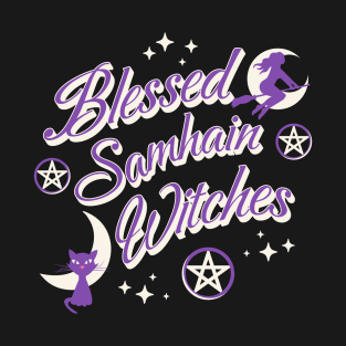 Blessed Samhain Witches Cute Funny Celtic Halloween T-Shirt