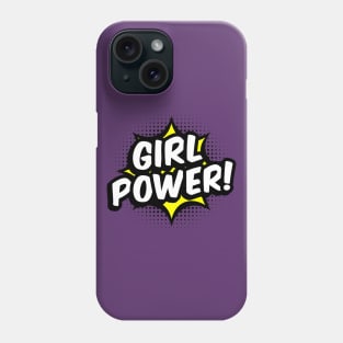 Girl Power! - Yellow comic style - B Phone Case