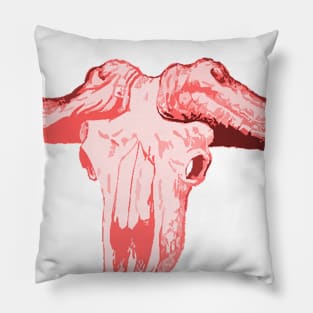 Buffalo Pink Skull Pillow