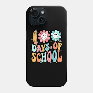 Groovy Happy 100Th Day Of School 100 Days Smarter Phone Case