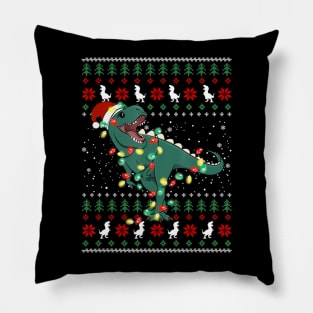 I Want A Dinosaur For Christmas Ugly Sweater Xmas Pillow