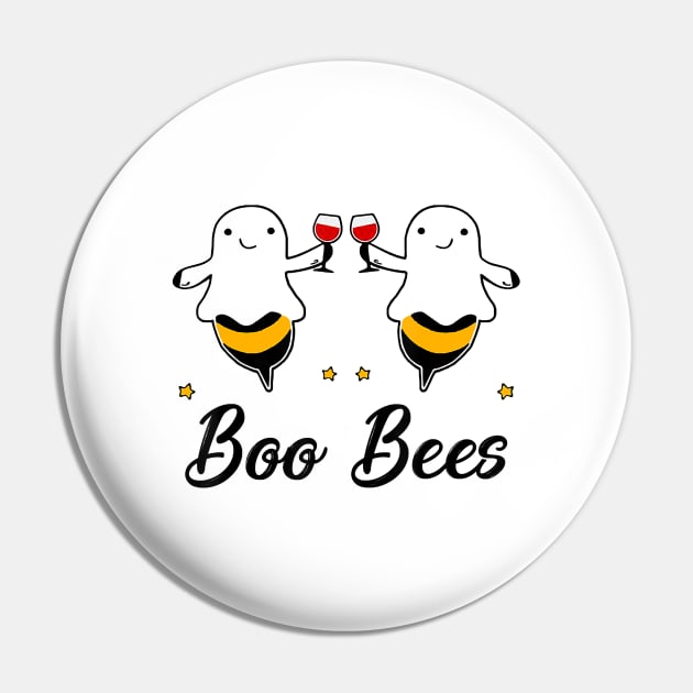 Wine Boo Bees Couples Funny Halloween Costume Pin by JaydeMargulies