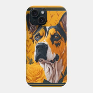 German dog. Style vector (yellow version 2 german dog) Phone Case