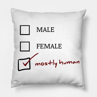 Male or Female? Mostly Human Pillow