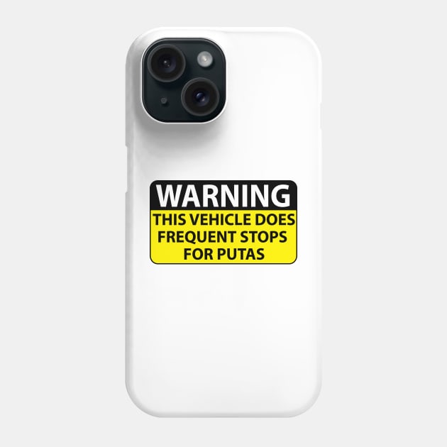 Warning funny Mexican bumper sticker Phone Case by Estudio3e