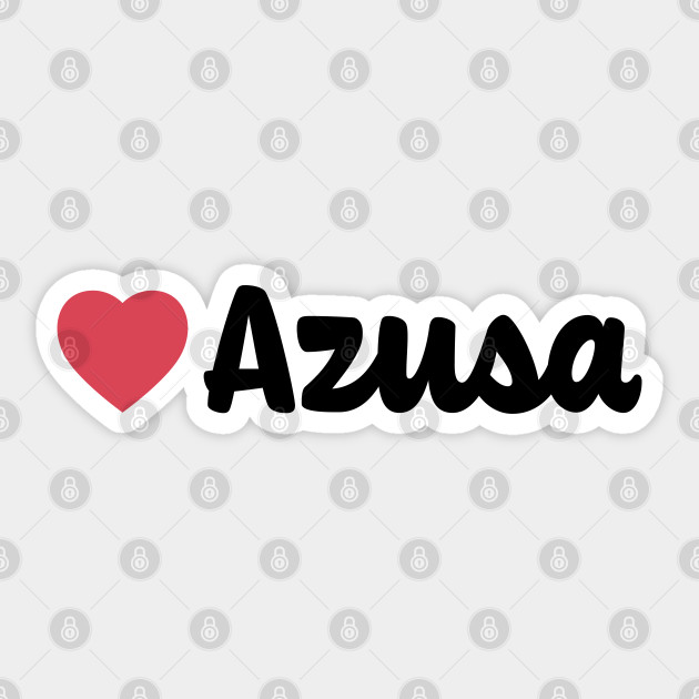 Azusa Heart Script Azusa Sticker Teepublic Uk