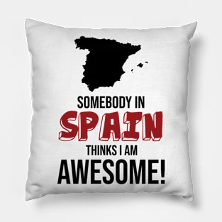 Somebody in Spain Thinks I Am Awesome Pillow