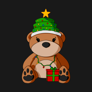 Christmas Hat Teddy Bear T-Shirt