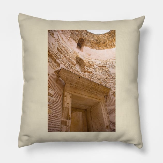 The Vestibule in Split, Croatia Pillow by jojobob