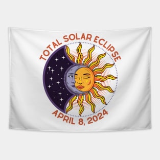 Total Solar Eclipse April 8, 2024 Celestial Sun Moon Tapestry