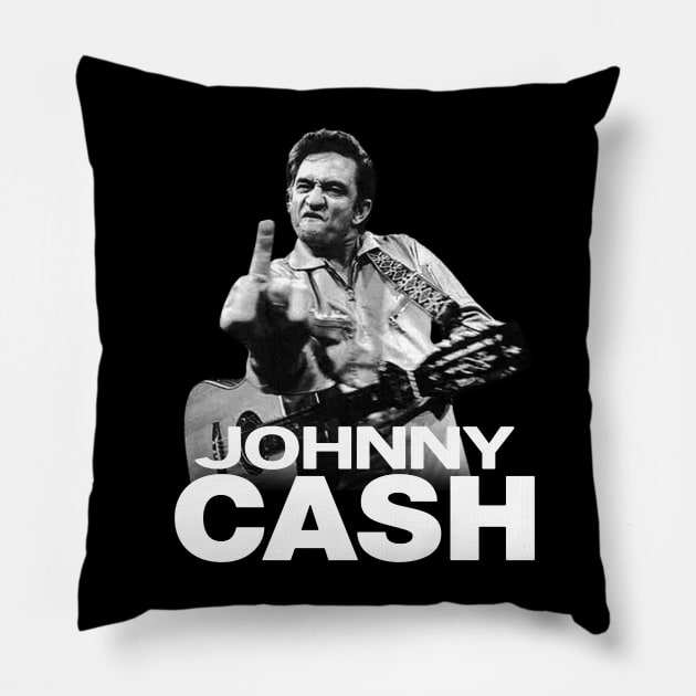 Johnny Cash | Vintage Pillow by danterjad