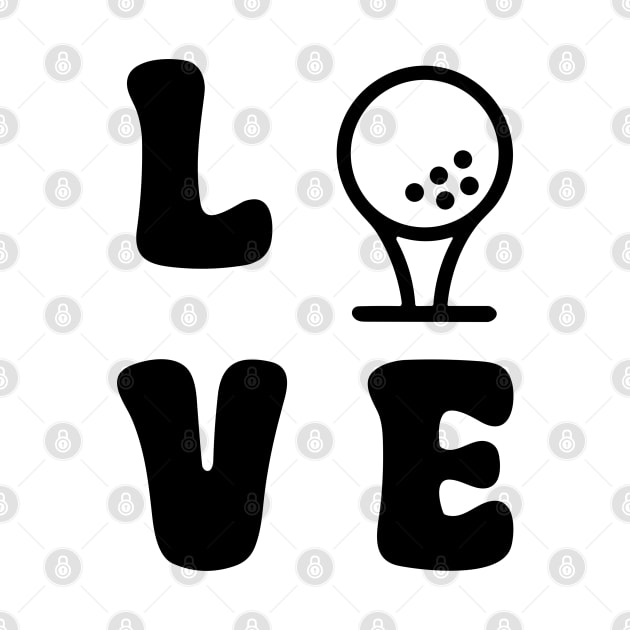 Love Golf Black by sapphire seaside studio