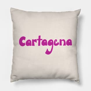 Cartagena, Colombia Hand Lettering Pillow