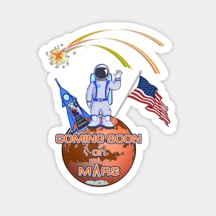 American astronaut on Mars Magnet