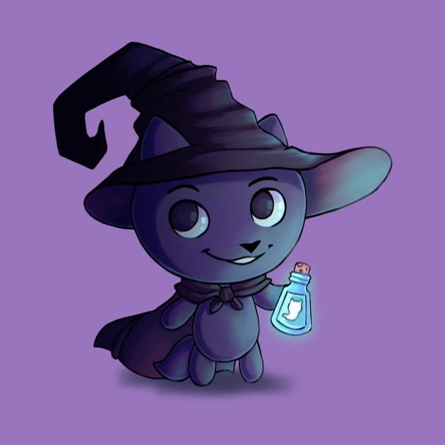 Potion Paws Holding Ghost Potion by bittentoast