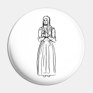 Praying woman silhouette Pin