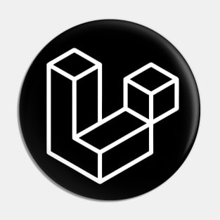 Laravel Framework Logo White Mode Pin