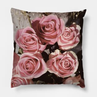 Pink Roses Pillow