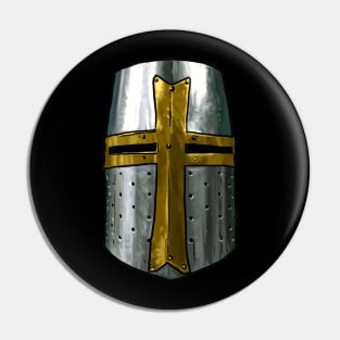 Crusader Helmet Pin