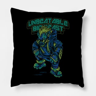 strong boar illustration with poster style Pillow