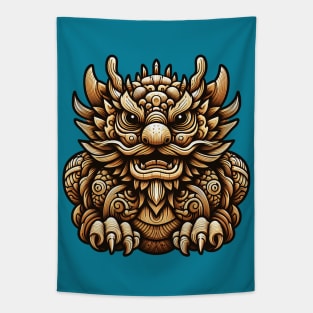 Wood Dragon 17 Tapestry