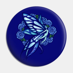 Blue Fairy Flower Ring Pin