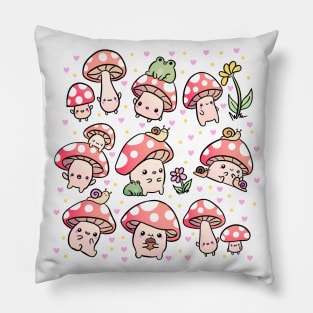 Cute mushrooms friends Pillow