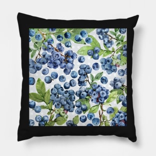 Watercolor blueberry Pillow