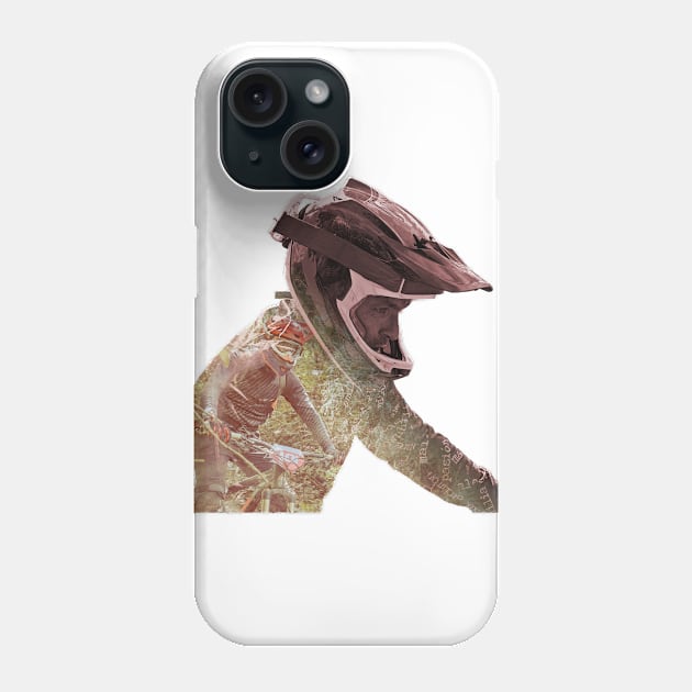 Double exposure mountaineering Phone Case by Javisolarte