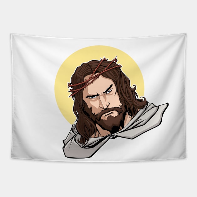 Jesus Portrait Tapestry by Malchev