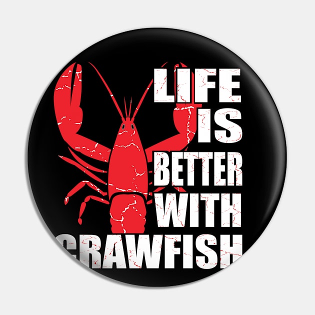 Life's Better with Crawfish Tailored Seafood Lovers Pin by Aistee Designs