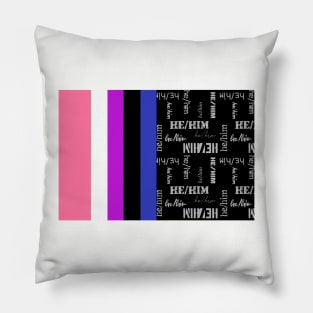 Genderfluid, He/Him Pronouns - Identity Pride Pillow